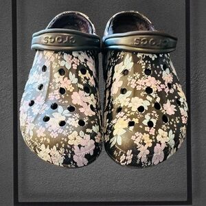 Crocs Classic Fleece Lined Clog Floral Slip On Comfot 205857 Womens 10 Men 8